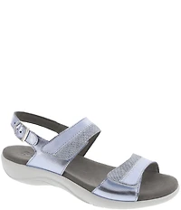 SAS Nudu Printed Leather Heel Strap Sandals