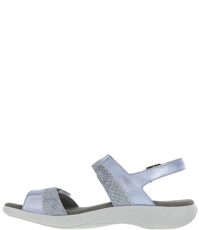 SAS Nudu Printed Leather Heel Strap Sandals