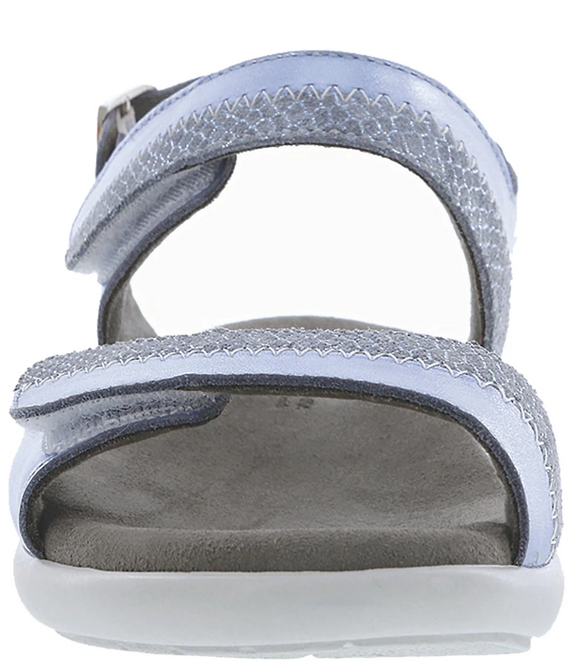 SAS Nudu Printed Leather Heel Strap Sandals