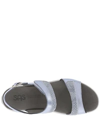 SAS Nudu Printed Leather Heel Strap Sandals