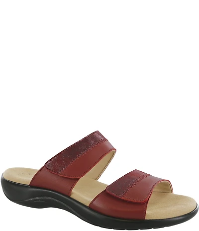 SAS Nudu Leather Printed Slide Sandals