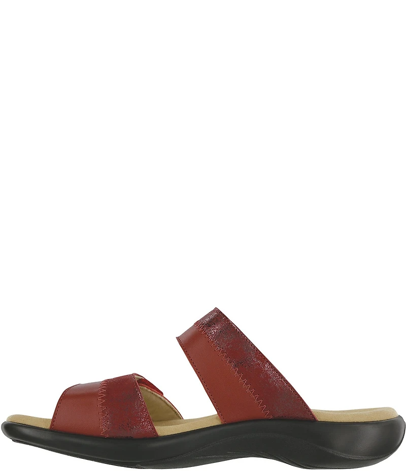 SAS Nudu Leather Printed Slide Sandals