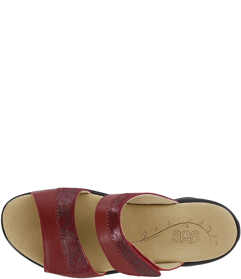 SAS Nudu Leather Printed Slide Sandals