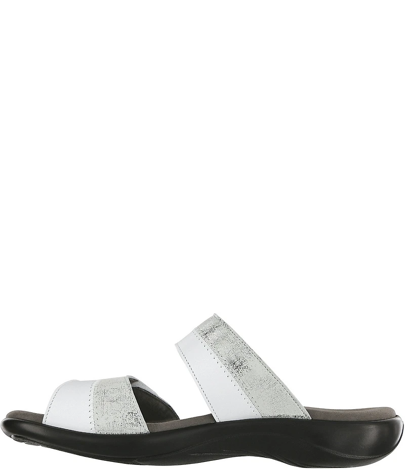 SAS Nudu Leather Printed Slide Sandals