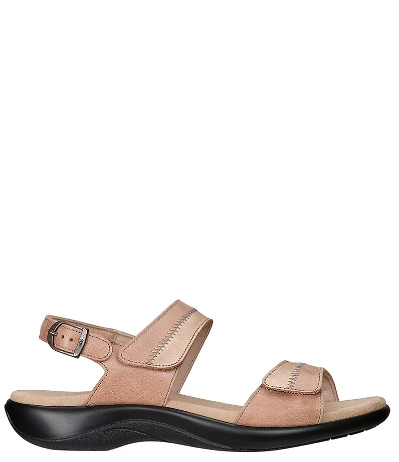 SAS Nudu Two-Toned Leather Heel Strap Sandals