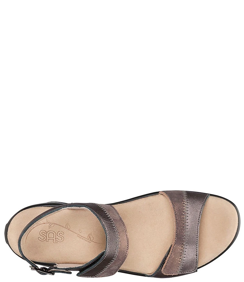 SAS Nudu Two-Toned Leather Heel Strap Sandals