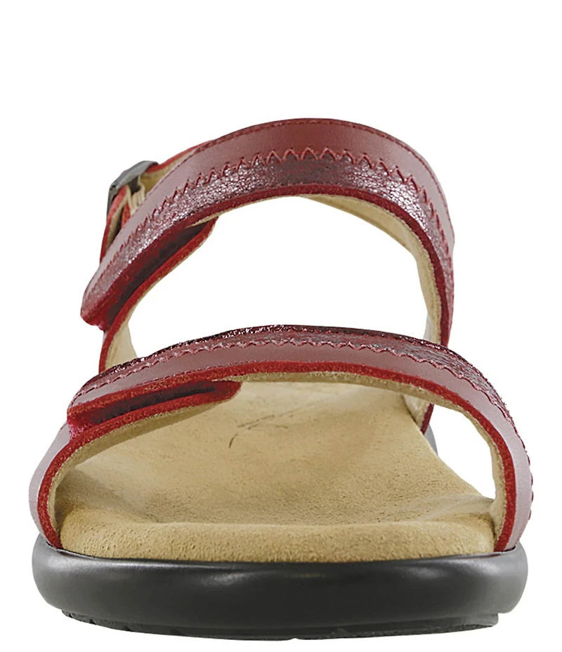 SAS Nudu Two-Toned Leather Heel Strap Sandals