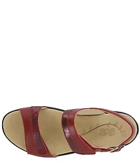 SAS Nudu Two-Toned Leather Heel Strap Sandals