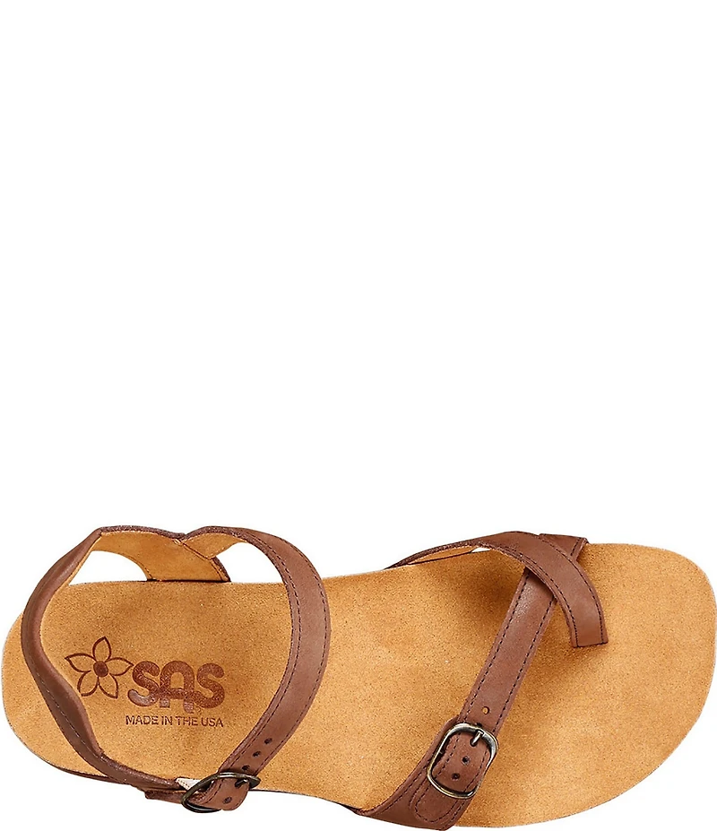 SAS Pampa Leather Ankle Wrap Sandals