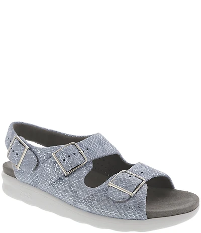 SAS Relaxed Leather Buckle Strap Sandals