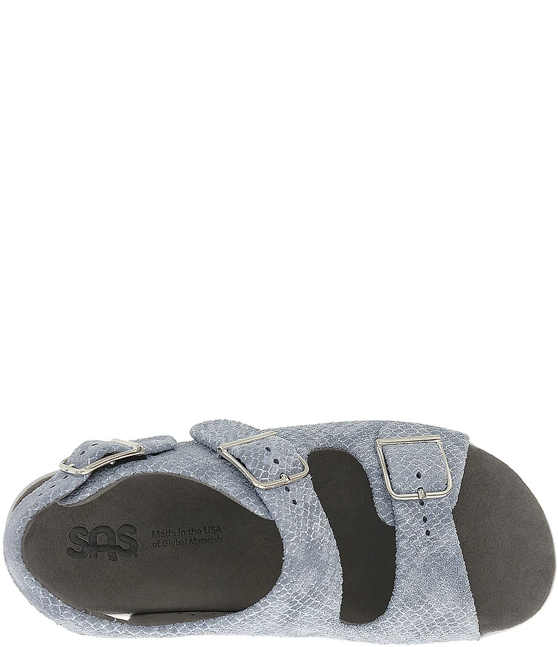 SAS Relaxed Leather Buckle Strap Sandals