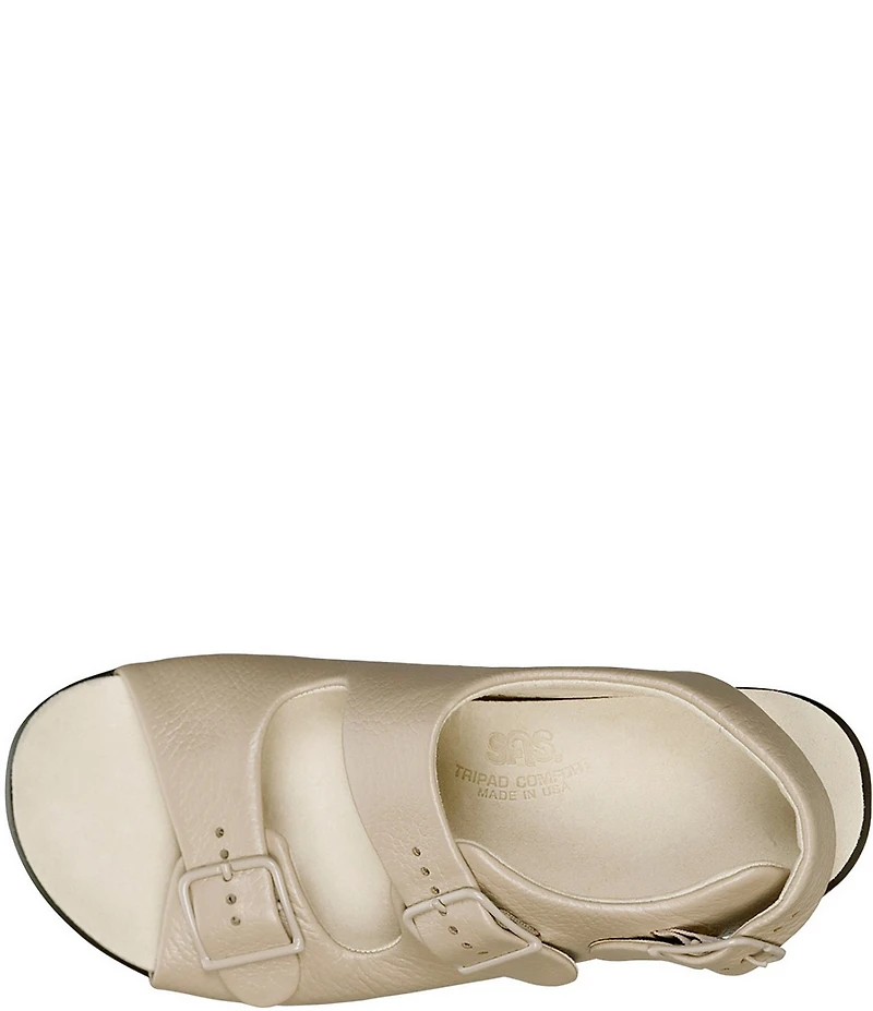SAS Relaxed Leather Buckle Strap Dad Sandals