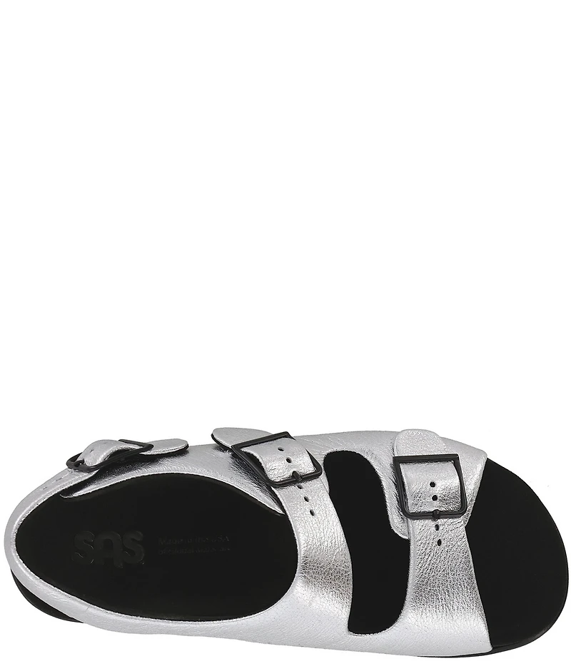 SAS Relaxed Leather Buckle Strap Sandals