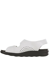 SAS Relaxed Printed Textured Leather Buckle Strap Sandals