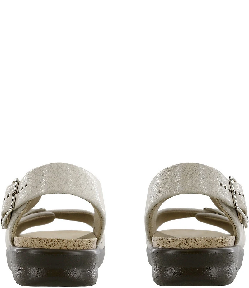 SAS Relaxed Printed Leather Buckle Strap Sandals