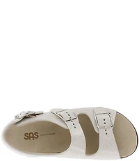SAS Relaxed Printed Leather Buckle Strap Sandals