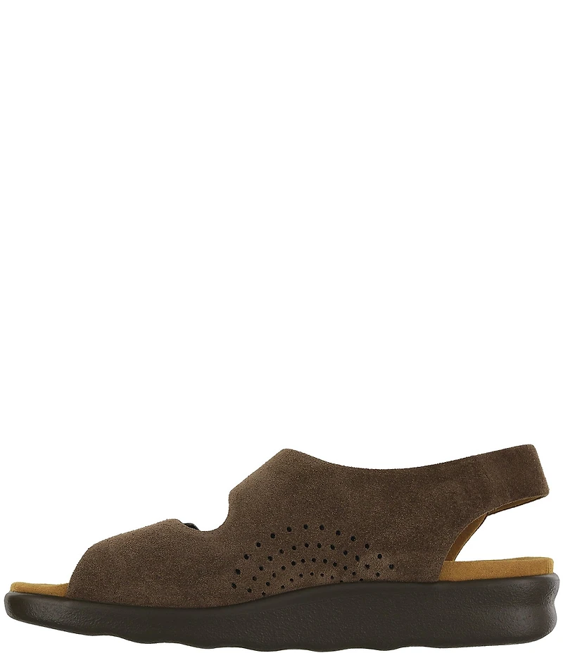 SAS Relaxed Suede Buckle Strap Sandals