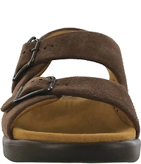 SAS Relaxed Suede Buckle Strap Sandals