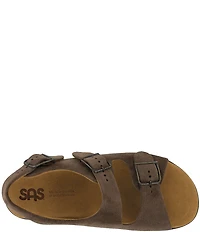 SAS Relaxed Suede Buckle Strap Sandals