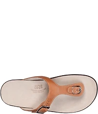 SAS Sanibel Leather Thong Wedge Sandals