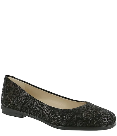 SAS Scenic Lace Print Leather Flats