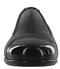 SAS Scenic Leather and Patent Cap Toe Ballet Flats