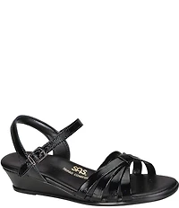 SAS Strappy Patent Wedge Sandals