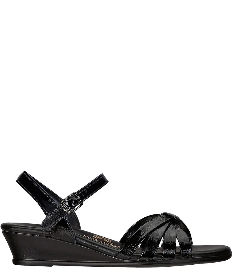 SAS Strappy Patent Wedge Sandals