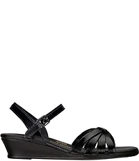 SAS Strappy Patent Wedge Sandals