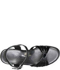 SAS Strappy Patent Wedge Sandals