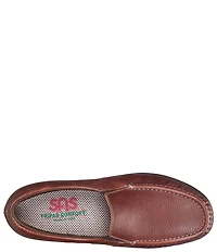 SAS Twin Leather Moc Toe Loafers