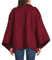 SASSO + SMYTH Belted Button Cape