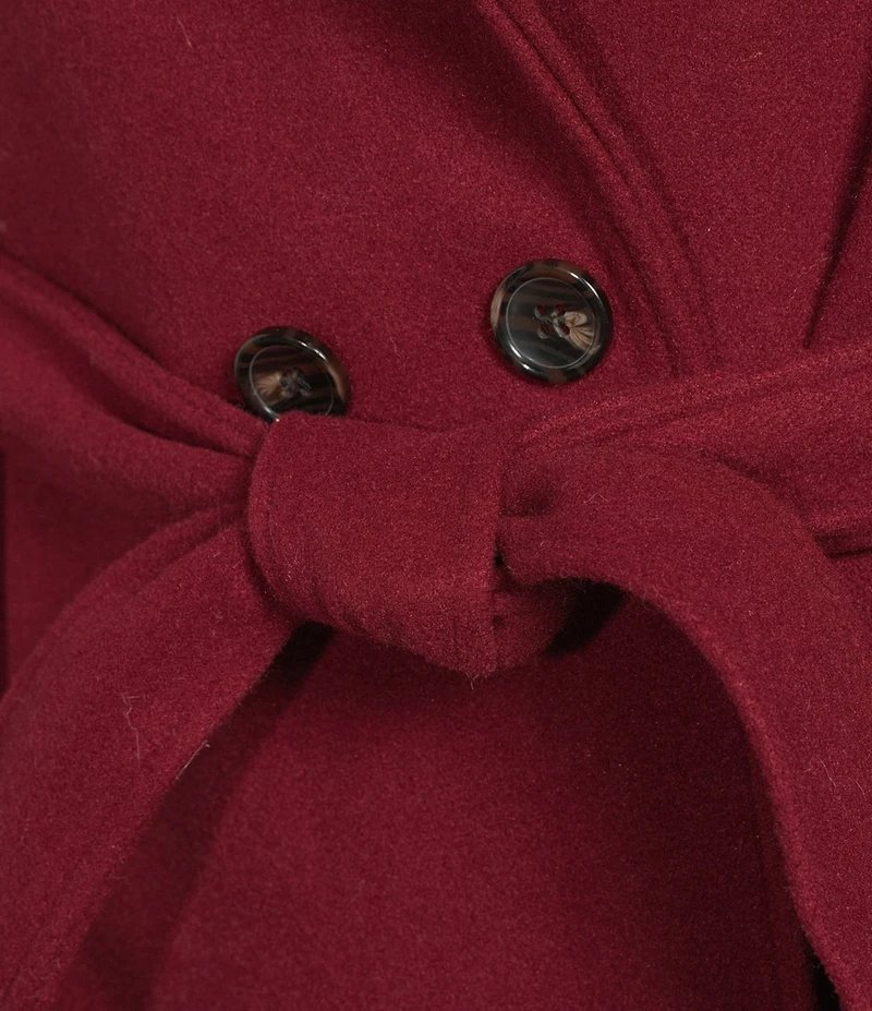 SASSO + SMYTH Belted Button Cape