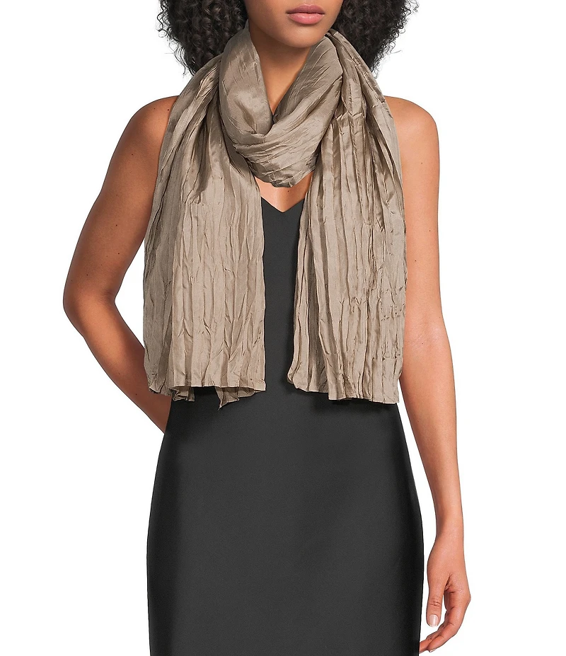 SASSO + SMYTH Crinkle Silk Scarf Wrap