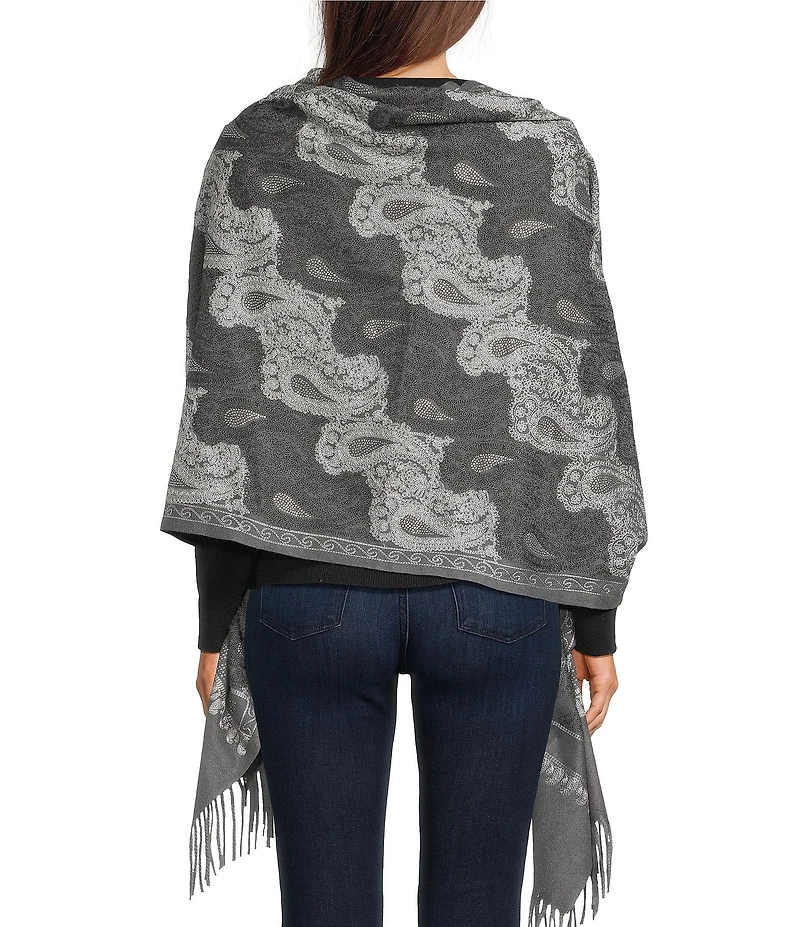 SASSO + SMYTH Embroidered Paisley Evening Wrap