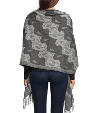 SASSO + SMYTH Embroidered Paisley Evening Wrap