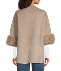 SASSO + SMYTH Faux Fur Trimmed Topper