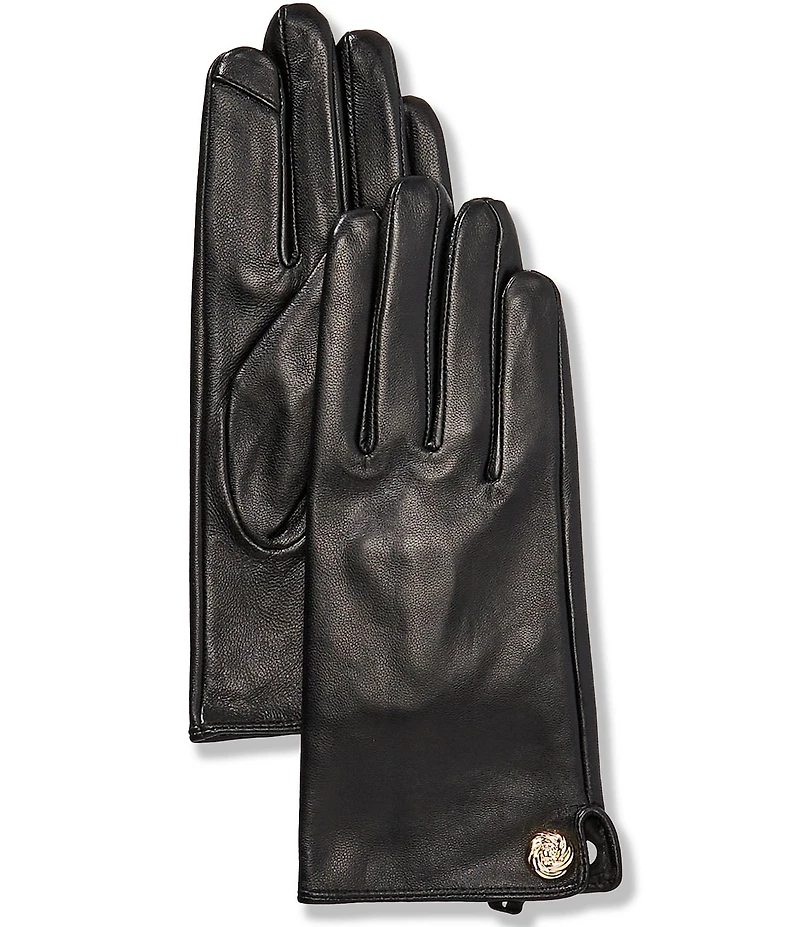 SASSO + SMYTH Knot Button Leather Traditional Five Finger Gloves