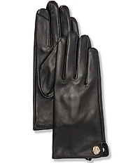 SASSO + SMYTH Knot Button Leather Traditional Five Finger Gloves