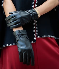 SASSO + SMYTH Knot Button Leather Traditional Five Finger Gloves