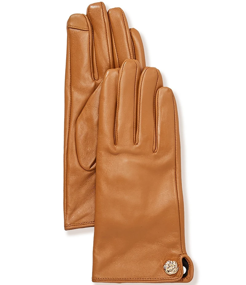 SASSO + SMYTH Knot Button Leather Traditional Five Finger Gloves
