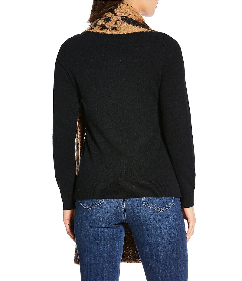 SASSO + SMYTH Leopard Print Scarf Oblong