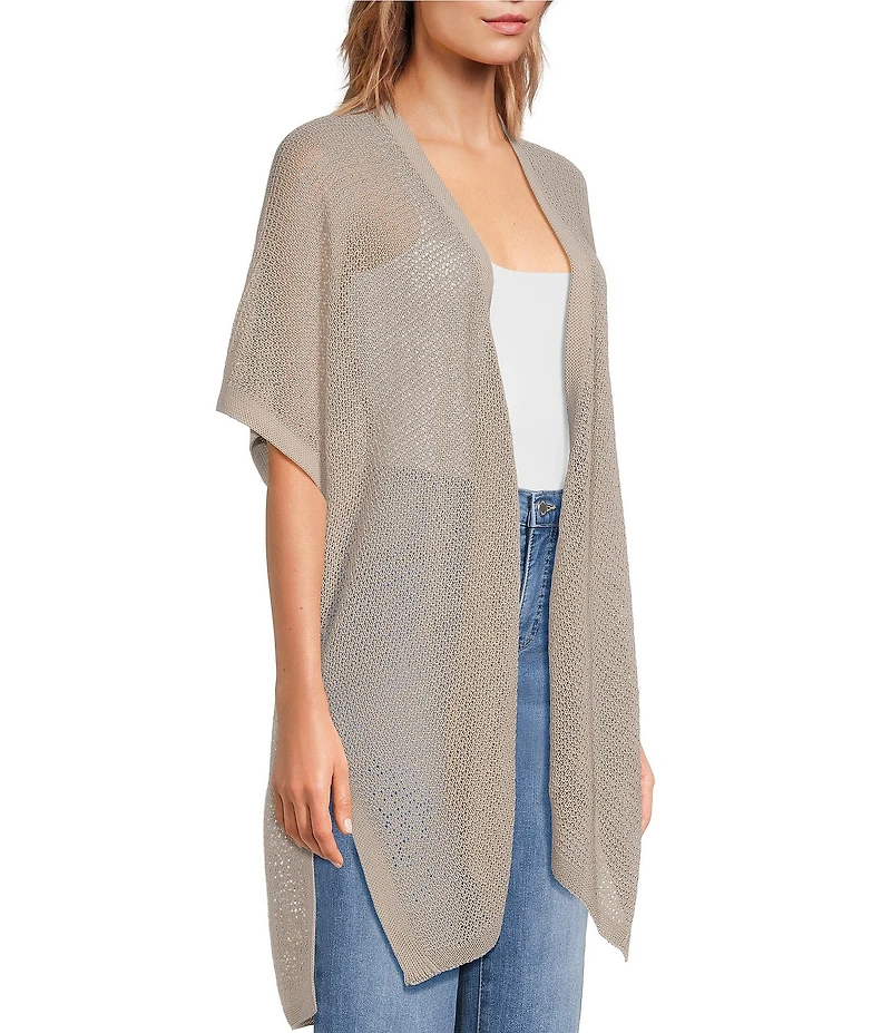 SASSO + SMYTH Open Weave Knit Kimono