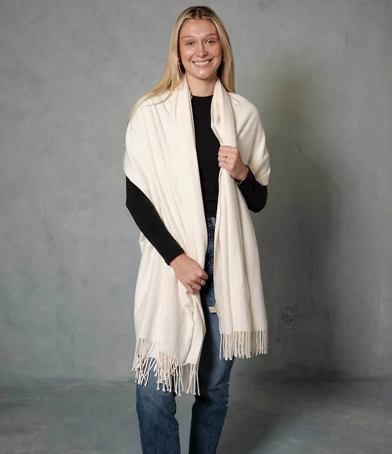 SASSO + SMYTH Oversized Fringe Travel Wrap