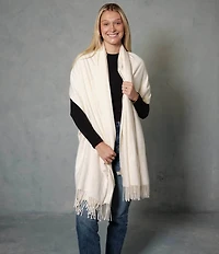 SASSO + SMYTH Oversized Fringe Travel Wrap