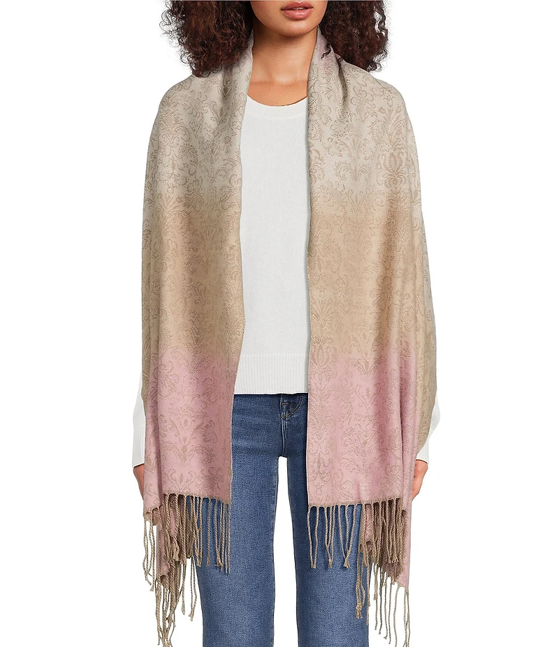 SASSO + SMYTH Paisley Ombre Scarf Wrap
