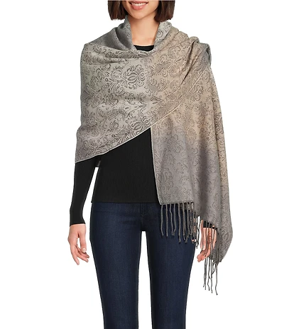 SASSO + SMYTH Paisley Ombre Scarf Wrap