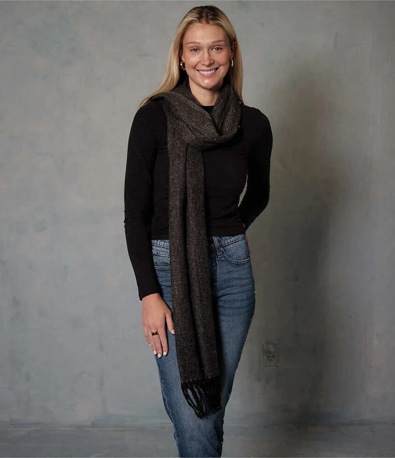 SASSO + SMYTH Solid Brushed Oversized Scarf Wrap