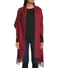 SASSO + SMYTH Solid Brushed Oversized Scarf Wrap