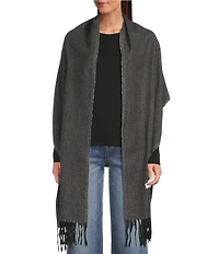 SASSO + SMYTH Solid Brushed Oversized Scarf Wrap
